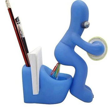 

Originality Butt Station Desk Accessory Tape Dispenser Pen Memo Holder Clip Storage Blue