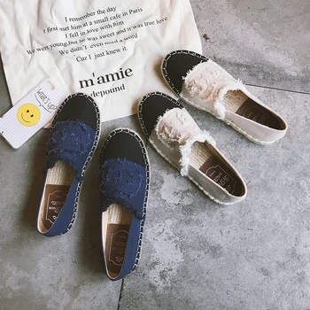 

Luxury Design Spring ladies Espadrilles Casual Cozy round toe slip on Famous Brand Lazy Women fishman Shoes New outdoor Flats