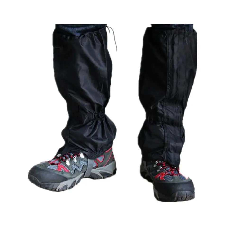 

HiMISS Foot Leg Cover Outdoor Unisex Double Layer Rain Snow Sand Foot Leg Protector Cover Black Oxford cloth