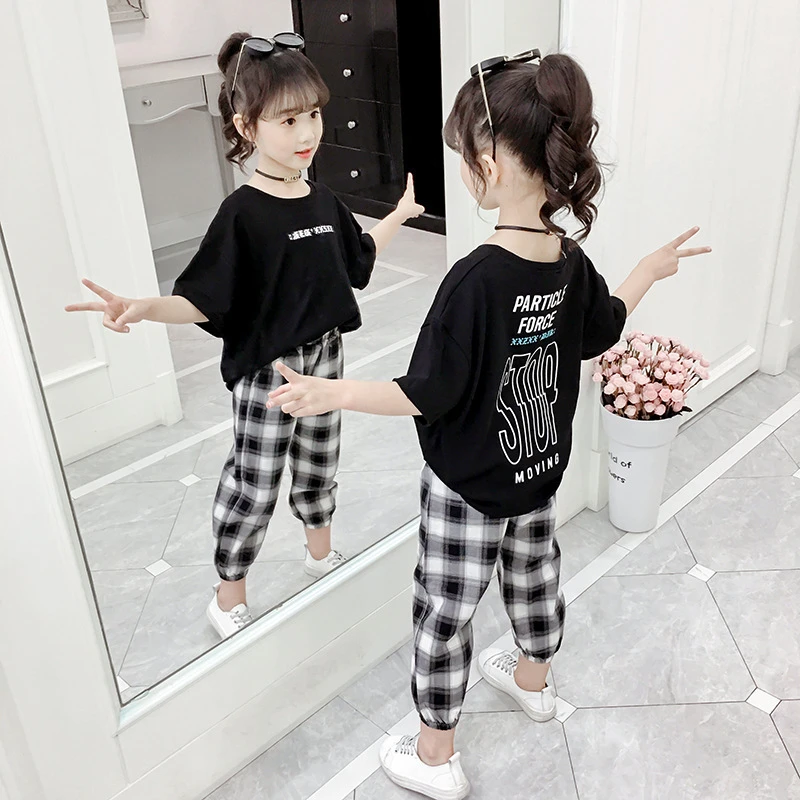 Conjuntos de ropa para niñas nueva camiseta de verano para y niña, pantalones 2 uds chico s, conjuntos de 6 8 9 10 11 12 13 años, ropa para niños|set de ropa| - AliExpress