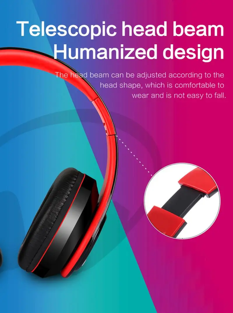 5 Colors Wireless Bluetooth headset V5 0 wireless card Volume Control Headphone For iPhone Xiaomi Huawei Samsung Smart Phone