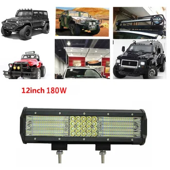 

White Work light bar Waterproof IP67 Aluminum alloy LED Strip 180W Off-road Roof