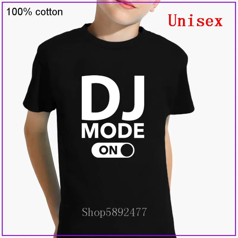 Новая Брендовая детская футболка футболки DJ Mode On одежда из 100% хлопка с забавным