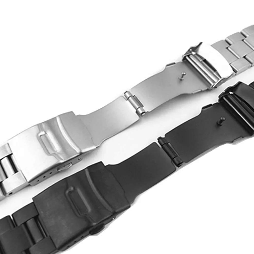 Премиум ремешок для часов из нержавеющей стали для samsung Galaxy Watch 46 мм SM-R800 спортивный ремешок с загнутым концом ремешок на запястье браслет серебристый черный