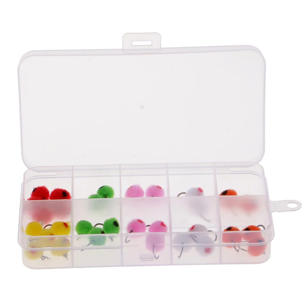 36pcs 12# Glo Bug Egg Flies Fly Fishing Trout Salmon Fly Fishing Lures