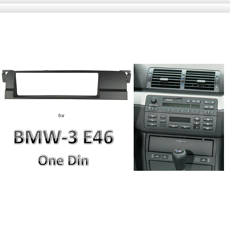 1 или 2 двойной Din фасции для BMW 3 серии E46 1998-2005 радио приборная Монтажная отделка комплект+ ISO проводка антенны адаптер Aftermarket