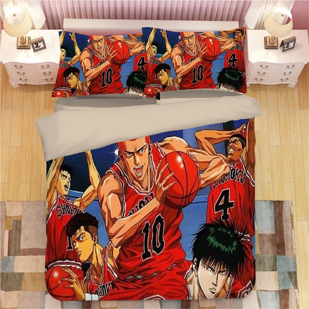 Slam Dunk 3 шт. набор постельного белья из полиэстера пододеяльник 3D печать постельные принадлежности набор двойной queen King размер