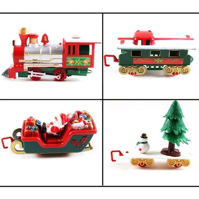40JC Set of 22Pcs Classic Musical Santa’s Express Delivery Electric Christmas Steam Train Set 412CM Length Track Gift for Kid 5
