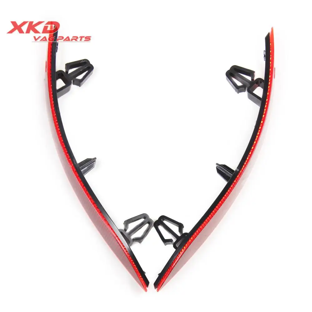 2Pcs ABS Rear Bumper Reflector Bar Lights Red Fit For 2 door Audi A3 Hatchback 8V0945105A 8V0945106A