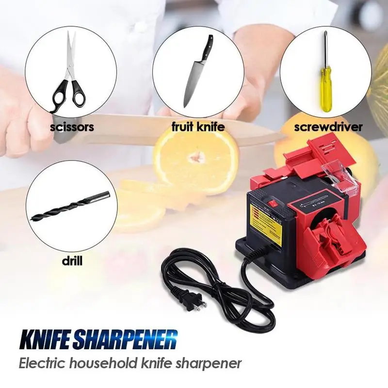 

Multifunction Electric Knife Sharpener Grinding Drill Sharpening Machine Knife Adjustable Tool Head Angle Home Grinding Tools