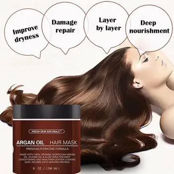 

Nourishing Conditioner Hydrating Hair Treatment Pure Organic Argan Oil Moisturiser Essential Oil Hair Care Hairdressing Styling