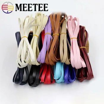 

Meetee 15yards PU Leather Ribbon 10mm Width Soft Belt Strip Hair Clips Deco Lace Garment DIY Manual Crafts Accessories RC212