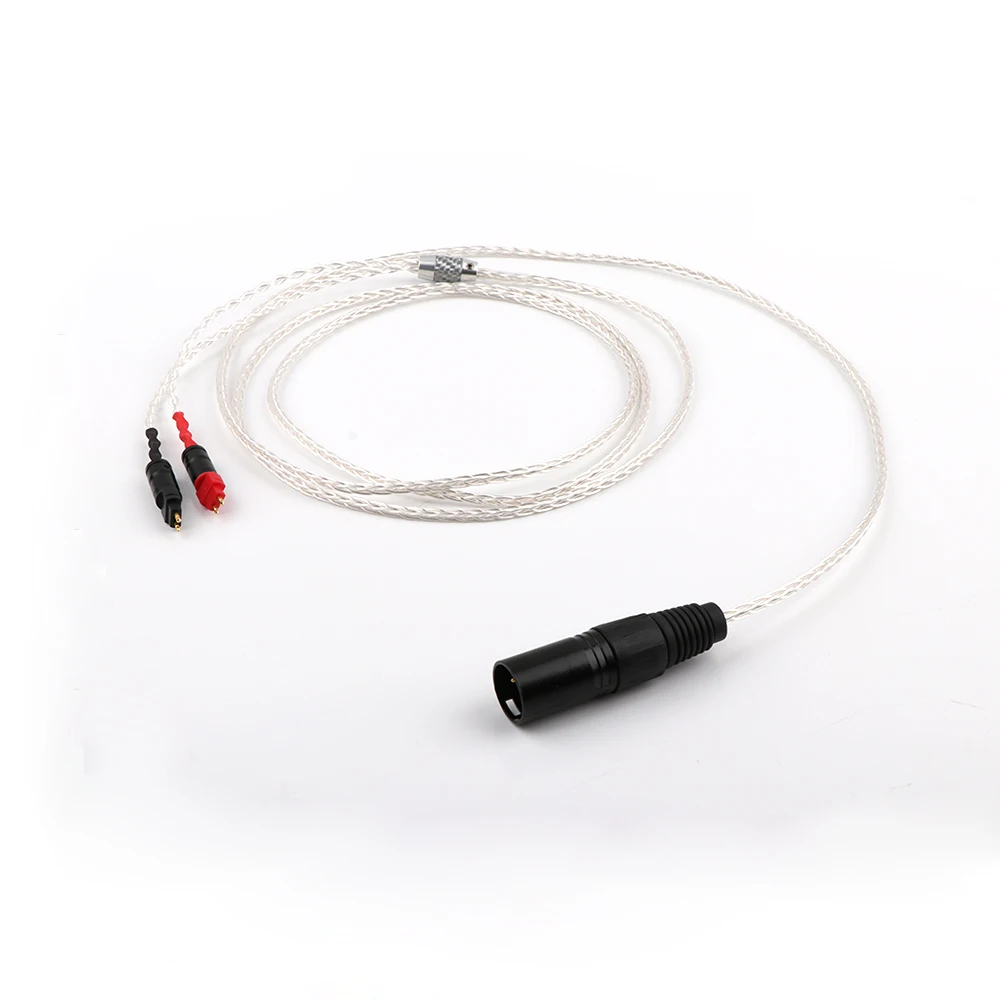 8Cores OCC Silver Plated Headphone Upgraded Cable BALANCED XLR Cable for HD650 HD600 HD660s HD6XX UP OCC Silver Plated Copper