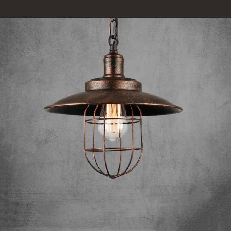 

American rustic Iron pendant light personality vintage retro hanging lamp loft cafe Attic bar pub resturant pendant lamps