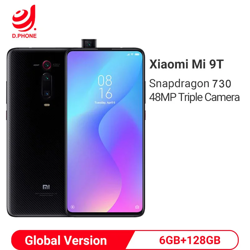 Глобальная версия Xiaomi Mi 9 T 9 T 6GB 128GB Восьмиядерный процессор Snapdragon 730 6,39 ''AMOLED 48MP камеры 4000mAh NFC Смартфон