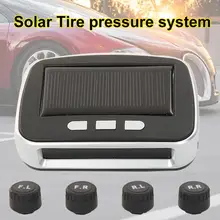 USB Солнечная энергия автомобиля TPMS система контроля давления в шинах HD цифровой ЖК-дисплей Автошина система контроля давления охранная сигнализация