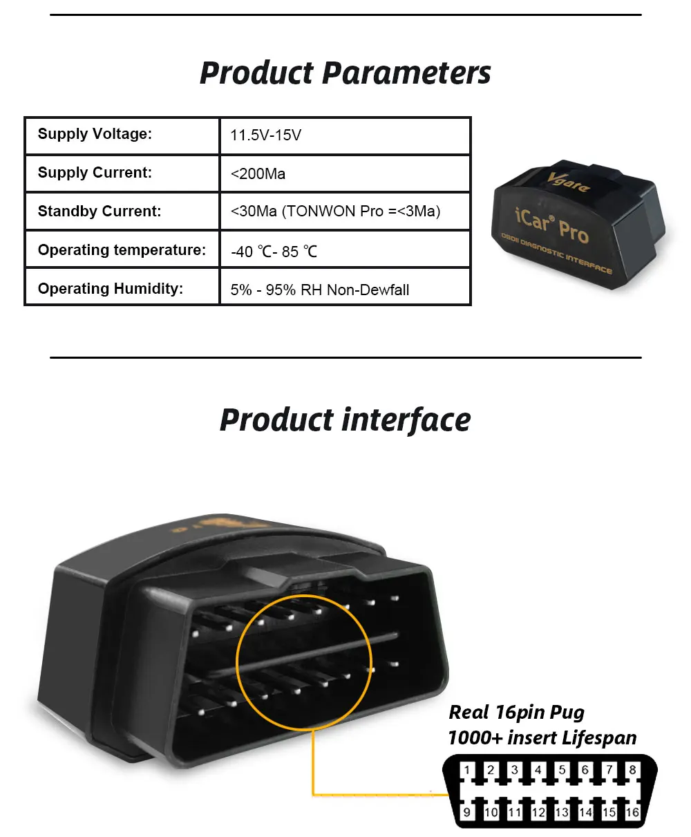 Vgate icar pro elm 327 wifi V2.1 obd2 obd 2 ios android сканер pro автомобильный диагностический инструмент считыватель кода OBDII протоколы