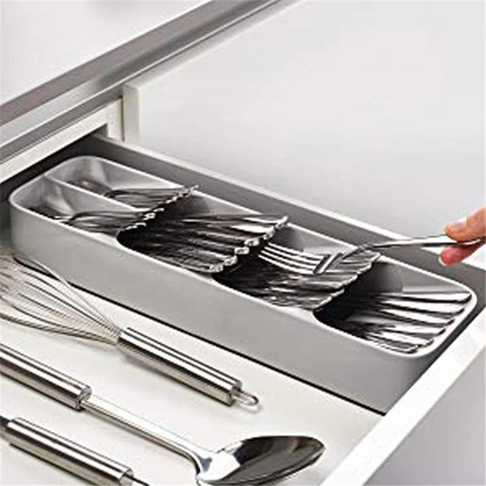 

Multi-layer Kitchen Drawer Organizer Tray Spoon Knife Fork Cutlery Separation Storage Box Cutlery Organizer Kitchen Tools