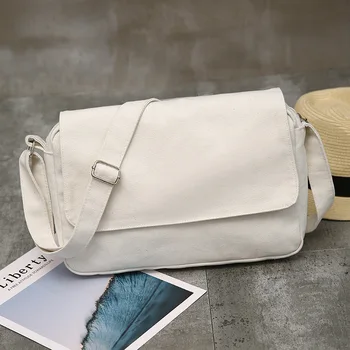 

Customized Korean Canvas Shoulder Bag Fashionable Simple Hand Shoulder Messenger Bag Can Add Patterns