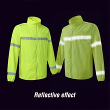 Унисекс с длинным рукавом высокая видимость Светоотражающая защитная одежда для верховой езды Солнцезащитная ветровка быстросохнущая одежда для работы на открытом воздухе