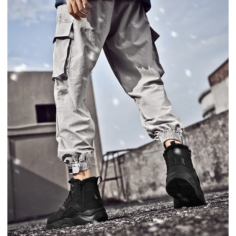 Мужские кроссовки; зимняя обувь с высоким берцем и хлопковой подкладкой большого размера; красовки; 7-10,5 Размер