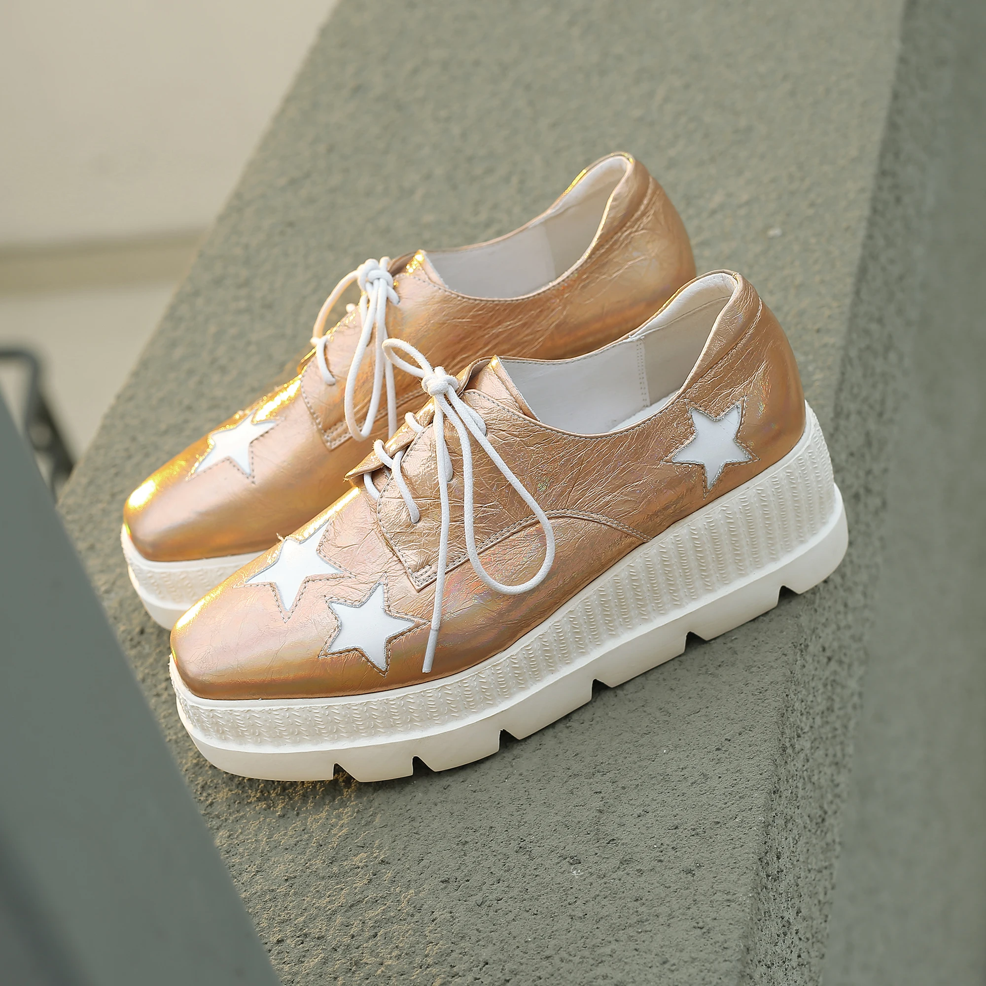 

9 Color women's real leather wedge platform oxfords leisure soft comfortable sneakers high quality comfortable espadrilles shoes