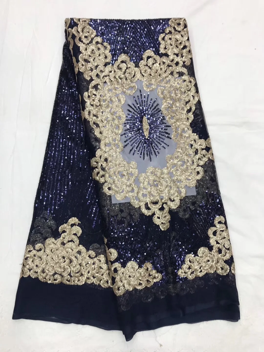 African Lace Fabric 2020 High Quality Velvet Nigerian Sequins For Wedding Dress JL28581 | Дом и сад