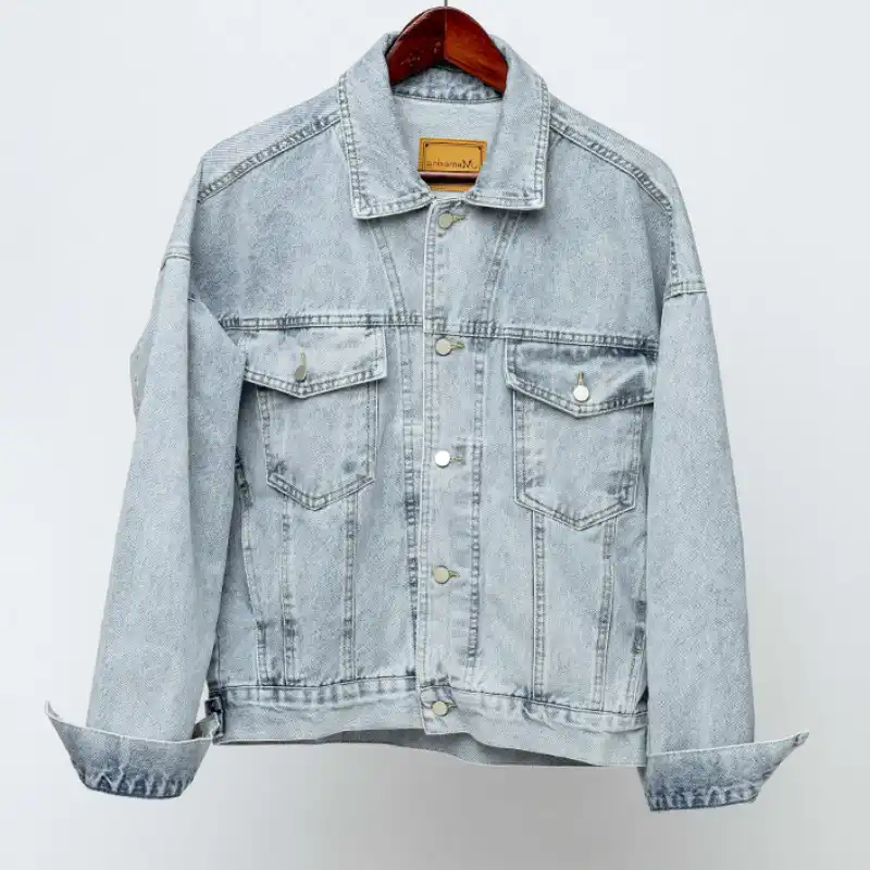 denim jacket washed blue