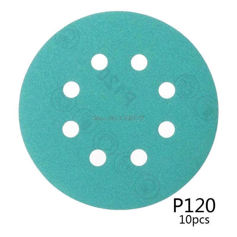10Pcs Professional Anti Clog 125mm Sandpaper 5" Film Sanding Disc Wet& Dry Hook& Loop Abrasive Tools with Grits 60~2000