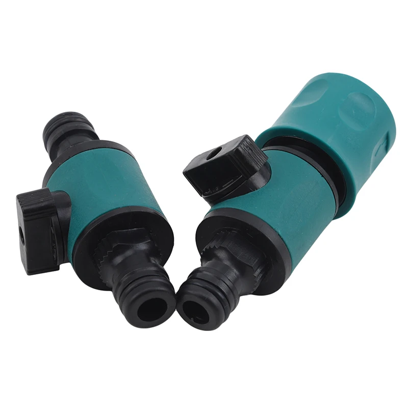 Plastic Garden Hose Quick Connect With Shutoff Connectors Valve For Water Coupling Release Adapter | Дом и сад