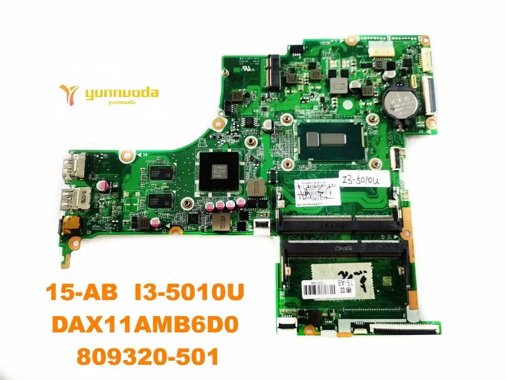 ^*Best Offers Original for HP 15-AB Laptop motherboard 15-AB I3-5010U DAX11AMB6D0 809320-501 tested good free shipping