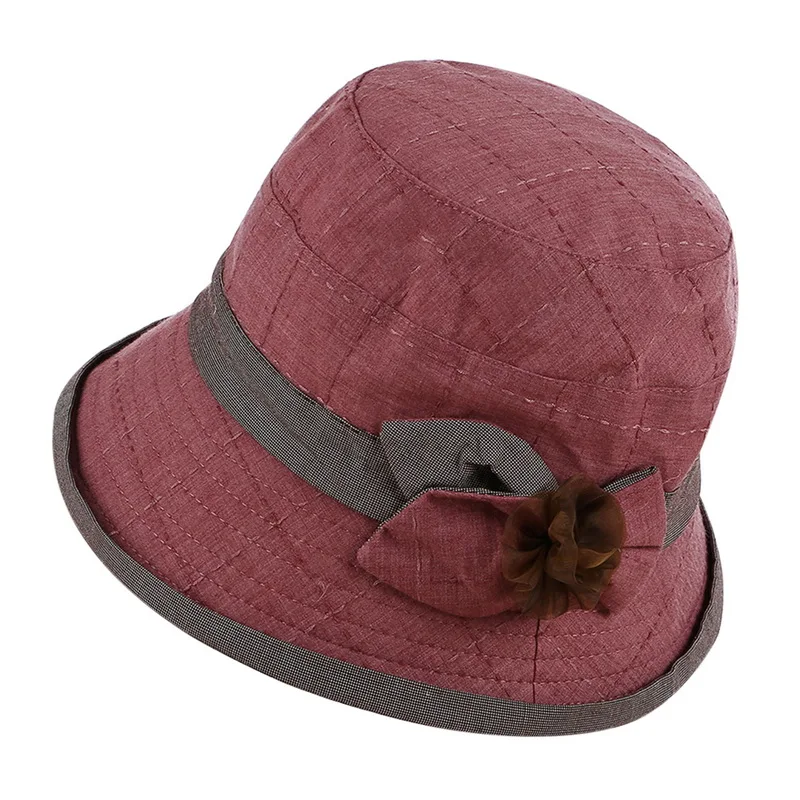 Женские Летние Элегантные пляжные уличные шляпы с широкими полями шапки для рыбаков Новые повседневные женские модные солнцезащитные шляпы с бантом - Цвет: Red