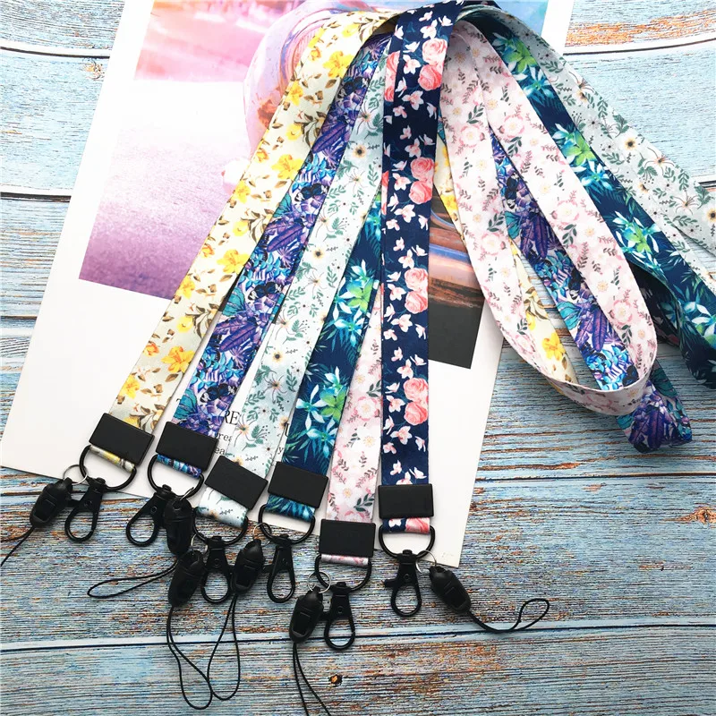 Mobile Phone Straps flower Lanyard Keys ID Card Neck For iphone USB Badge Holder DIY Hang Rope Lanyards | Мобильные телефоны и