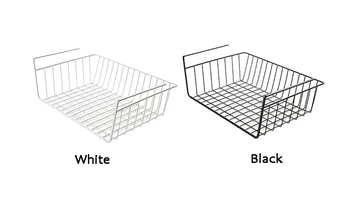

Hanging Under Cupboard Iron Storage Shelf Mesh Basket Kitchen Rack Chopping Block Rack Cutting Board Towel Holder Cabinet Door
