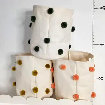 

Large Capacity Ball Decor Laundry Basket Children Toy Storage Bucket Sundries Container Photograph Prop Household Organizer