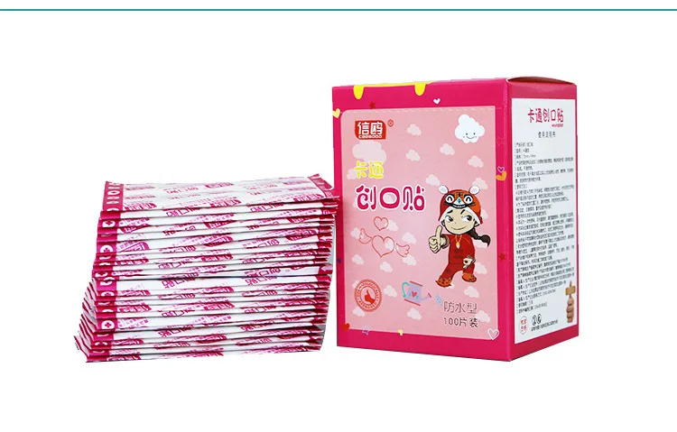 100PC Kids Cartoon Bandage  Wound Plaster First Aid Hemostasis Band Aid Waterproof  Emergency Kit for Kids