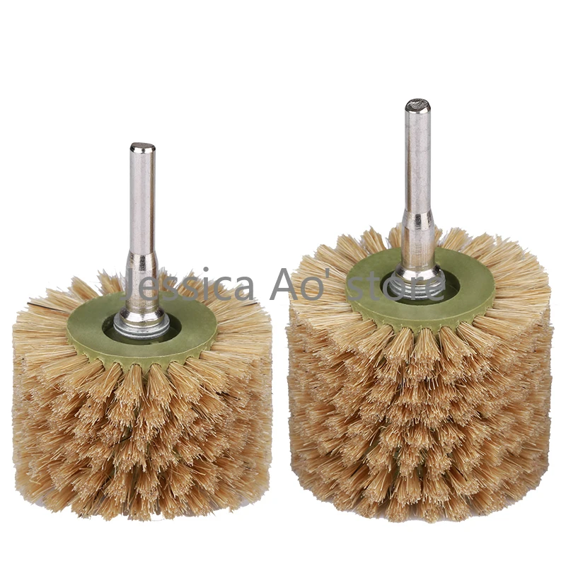 

2pcs 60-70mm Power Tools Big Pig Hair Brush for Elctric Mill Bristle Brush Bodhi Walnut Olive Nut Cleaning Grinding Head