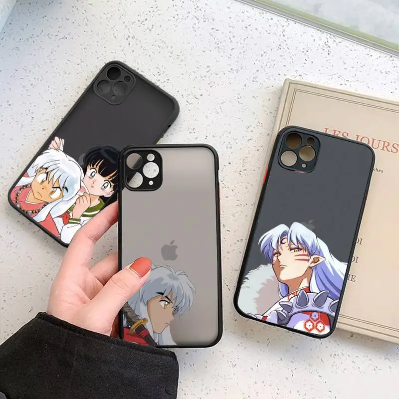 Чехлы для телефонов Inuyasha anime Sesshoumaru Higurashi Kagome матовые прозрачные чехлы iphone 7 8 11 12 plus