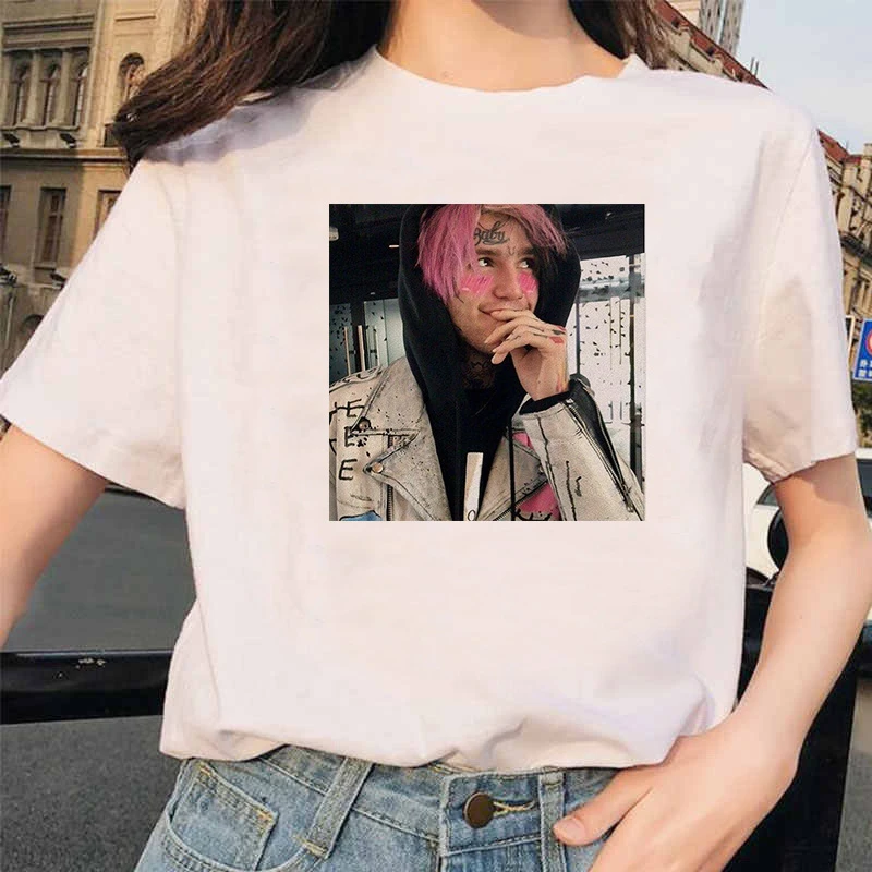 Рэпер Lil Peep футболка рэп хип хоп LilPeep девушка Женская Футболка Harajuku 90s корейский