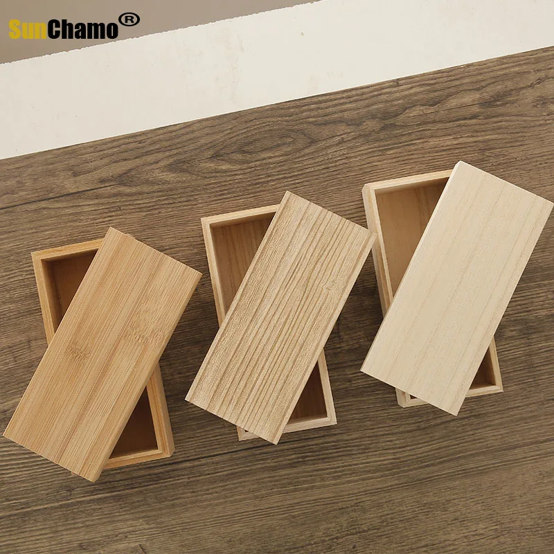 DIY Дом коробка для хранения натуральная Деревянная открытка Домашний Органайзер