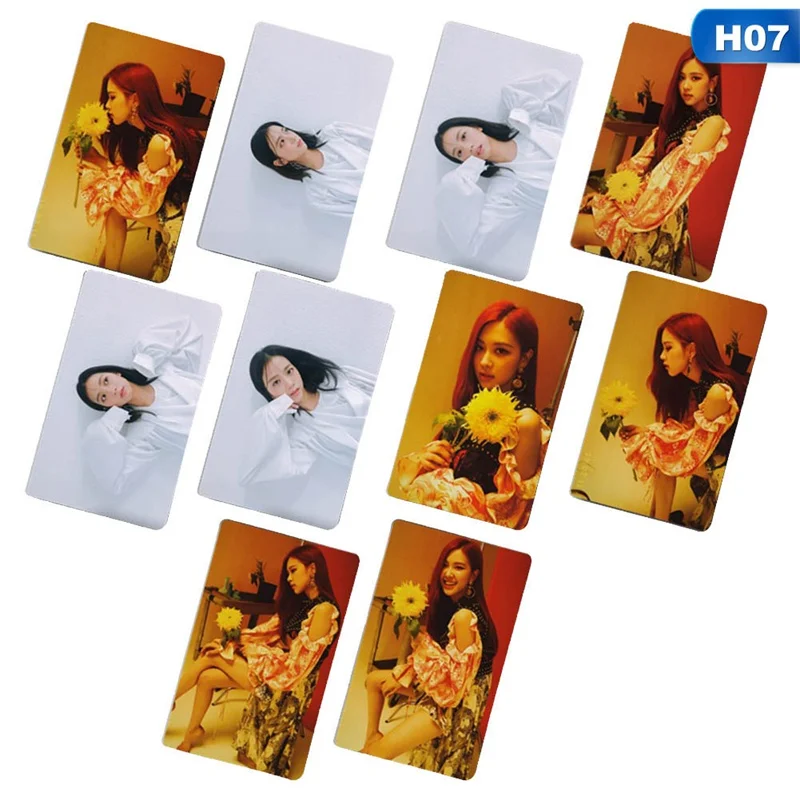 10 шт./компл. Kpop Blackpink квадратные фото карты фотокарты плакат альбом Lomo карты - Цвет: 07