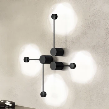 

Nordic Post-modern Creativity DIY LED Wall Lamp Bedside Light Bedroom Living Room Restaurant Aisle Lighting Wall Mounted Sconces