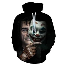 Модная толстовка с джокером мужские/женские тонкие 3d толстовки с принтом крови глаза толстовки с капюшонами с изображением клоунов Топы с капюшоном размера плюс 6XL