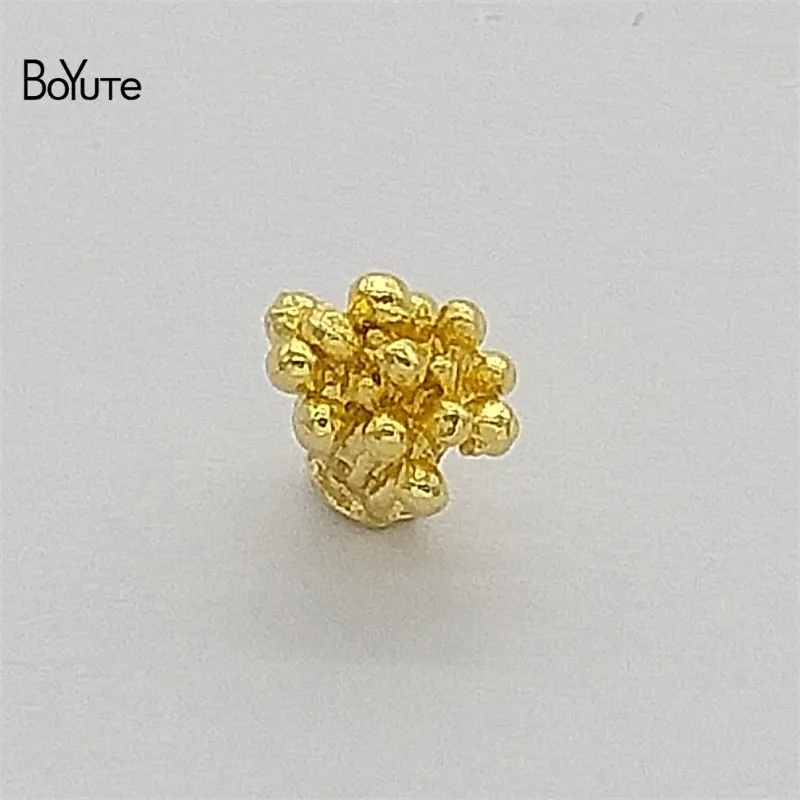 Gold Plated BoYuTe 100 шт 6,5*6,8 мм металлический сплав цветок Stamen Pistil материалы Diy ручной работы ювелирные аксессуары части - Цвет: Gold Plated