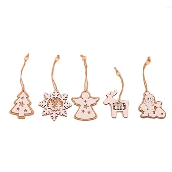 

Angel Deer Wooden Pendant Christmas Ornaments Christmas Decoration for Home Decor New Year Christmas Tree Decorations Navidad