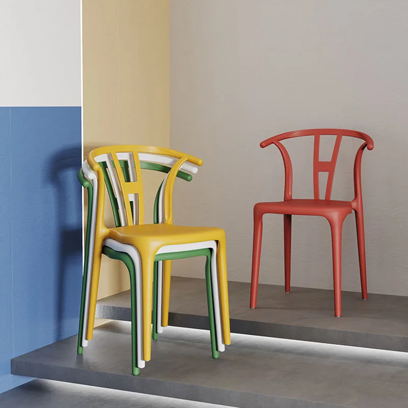 Plastic Horn Chair Modern Minimalist Chair For Home Nordic Dining Chairs Backrest Dining Chairs  Sillas De Comedor Chaises Salle
