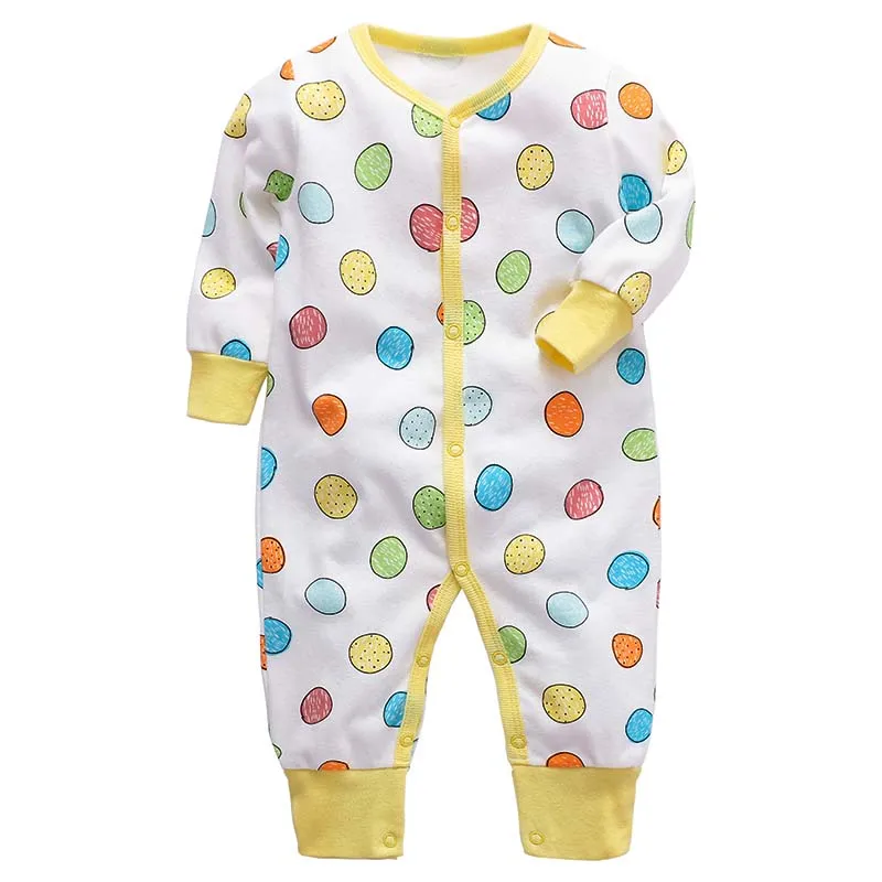 Хлопковая одежда для новорожденных девочек детский комбинезон-Ромпер, дешевая одежда с длинными рукавами с рисунком roupas de bebe
