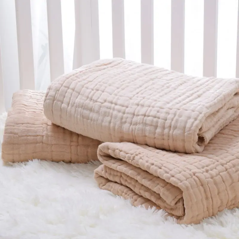 Baby Blanket 6 Layer Muslin Cotton Infant Newborn Swaddle Wrap Kids Sleeping Warm Quilt Bed Cover cotton blanket baby blanket