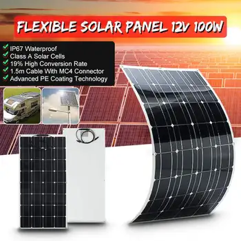 

Solar panel 100W Solar Panel System Kits flexible solar panel With 1.5m cable