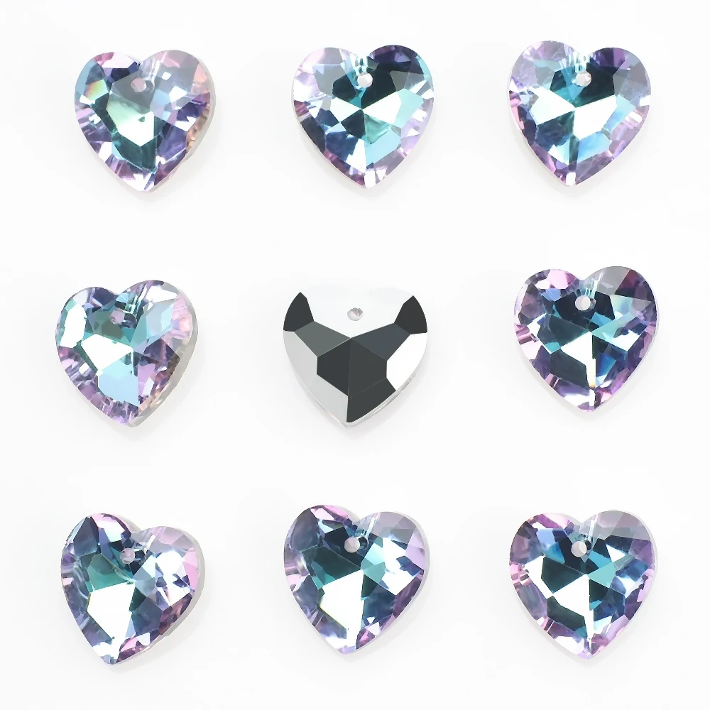 Blausky 8 mm x 20 pezzi di strass a forma di cuore, strass a forma di